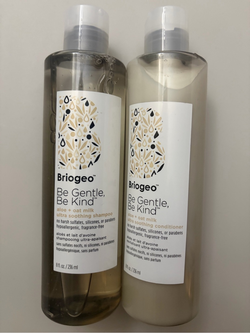 Briogeo Be Gentle Be Kind Aloe Oat Milk Shampoo & Conditioner Set 8oz No Pump